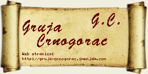Gruja Crnogorac vizit kartica